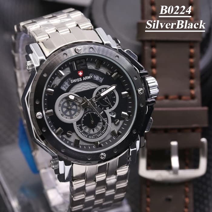 Jam Tangan Pria/Cowo Mickey Rantai Paket Tali - Kode B0224