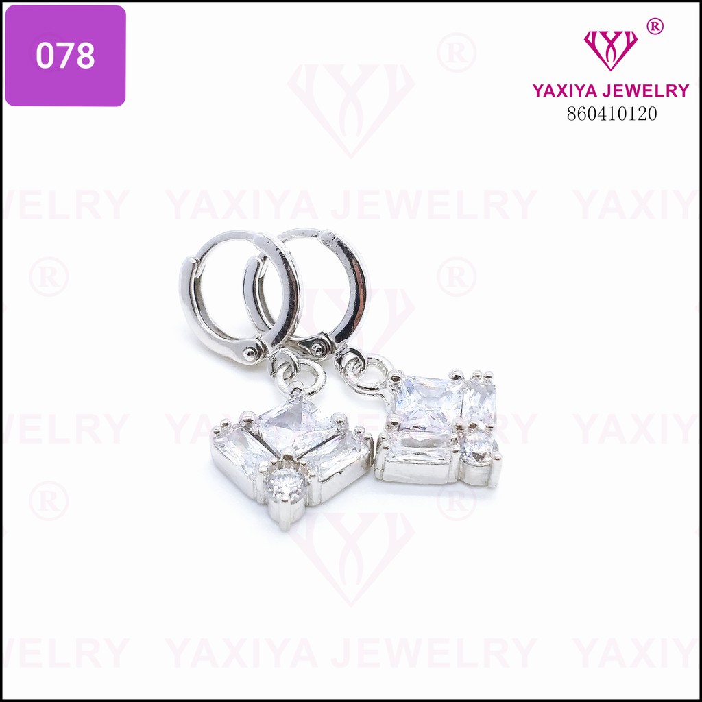 

Anting Emas Putih Silver Perhiasan Lapis Emas 18K Yaxiya Jewelry 078