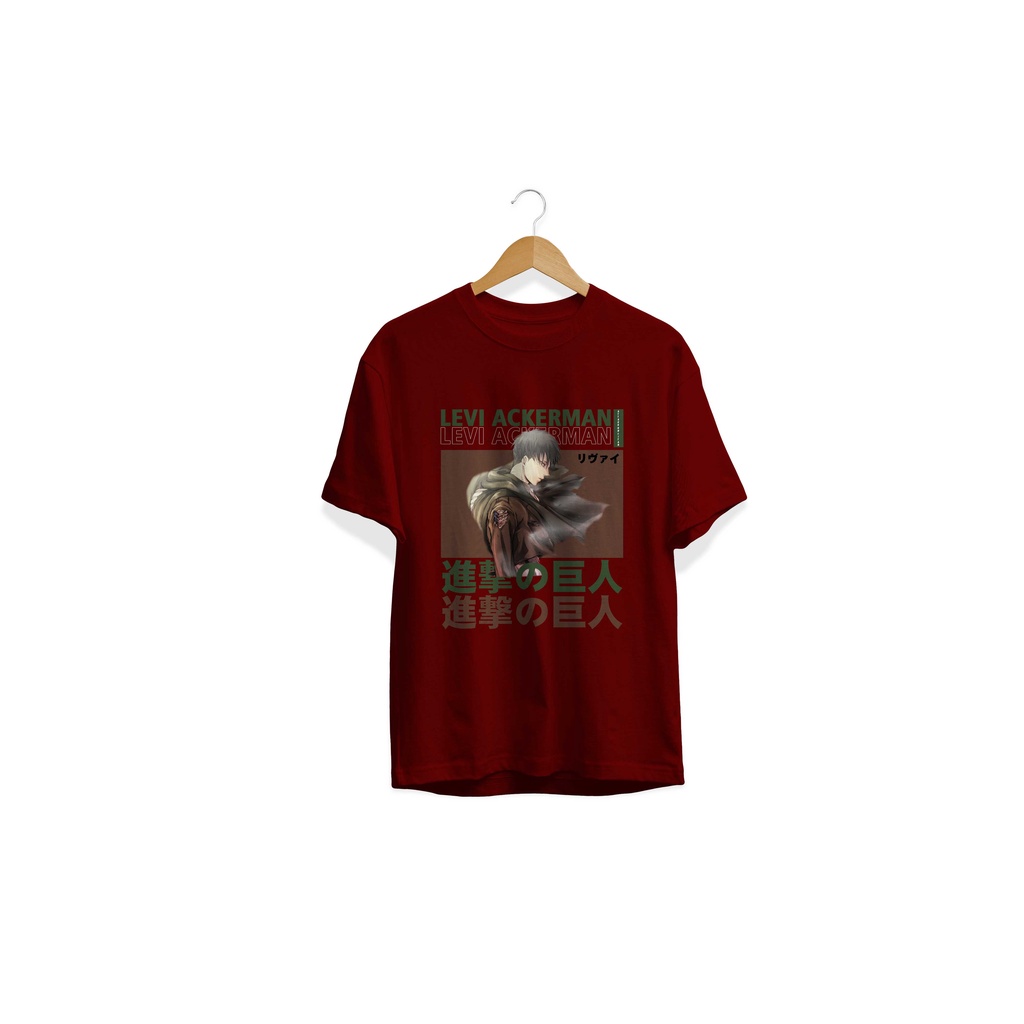 BAJU KAOS DISTRO ANIME LEVI ACKERMAN  SHINGEKI NO KYOJIN ATTACK ON TITAN