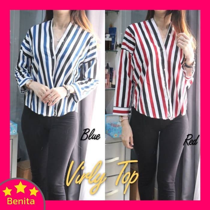 Atasan Blouse Wanita 146 / Baju Blouse Wanita 146 - Biru Lp0293