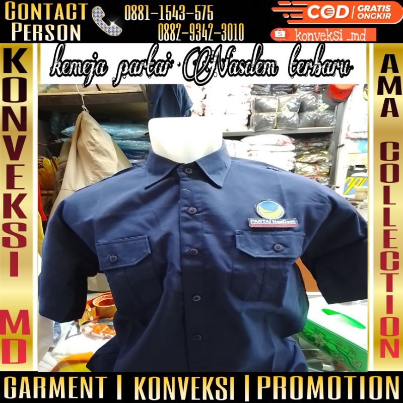 kemeja partai Nasdem terbaru/seragam partai Nasdem/Nasdem/Partai nasdem