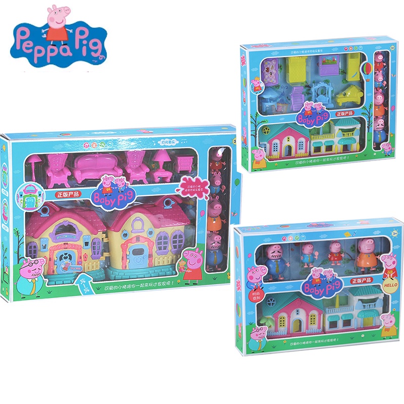 Peppa Set Mainan Babi Rumah Playset Angka Hadiah Foster Kreatif Berpikir Dalam Anak Anda