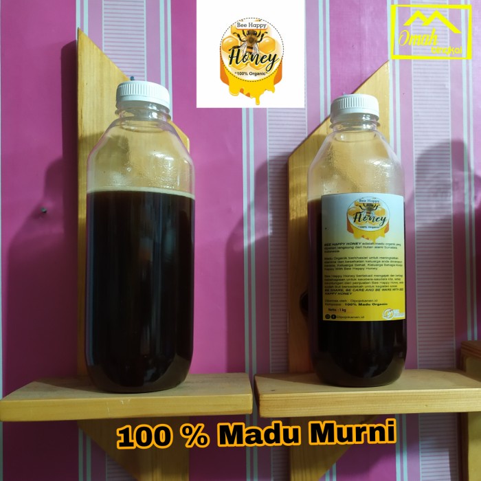 

NEW Madu Asli Bee Happy honey / 100% Madu Organik / 1 kg