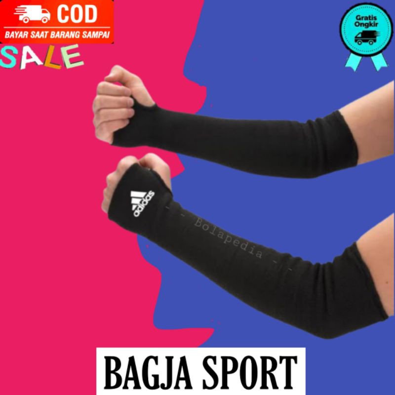 MANSET MANGSET TANGAN SEPEDA OLAHRAGA HIJAB POLOS HITAM PUTIH PRIA WANITA BP 91