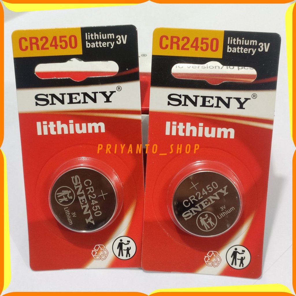 BATERAI SNENY LITHIUM 3V CR 2450 BATERAI KANCING CR2450 ASLI ORIGINAL