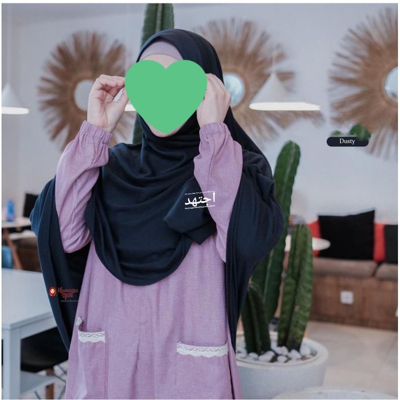 (free parfum)Gamis polos renda brand &quot;اجتهد &quot;bahan Madinah FODU