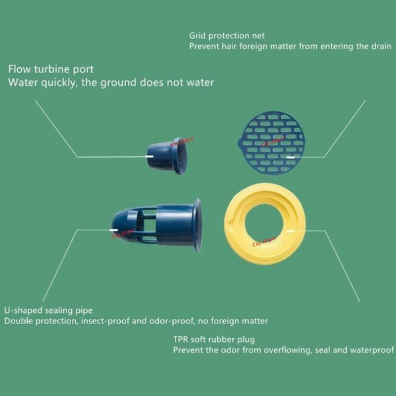 Lubang DRAINASE Kamar Mandi Floor Drain Odour Trap FILTER Saluran Saringan Penutup Saluran Lubang