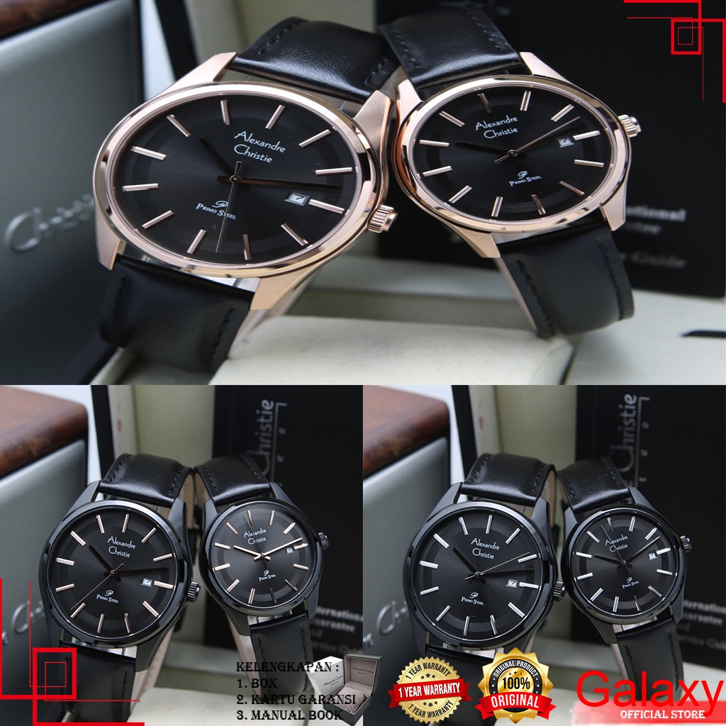 ALEXANDRE CHRISTIE COUPLE ORIGINAL JAM TANGAN ALEXANDRE CHRISTIE COUPLE JAM ALEXANDER CRISTIE AC 102