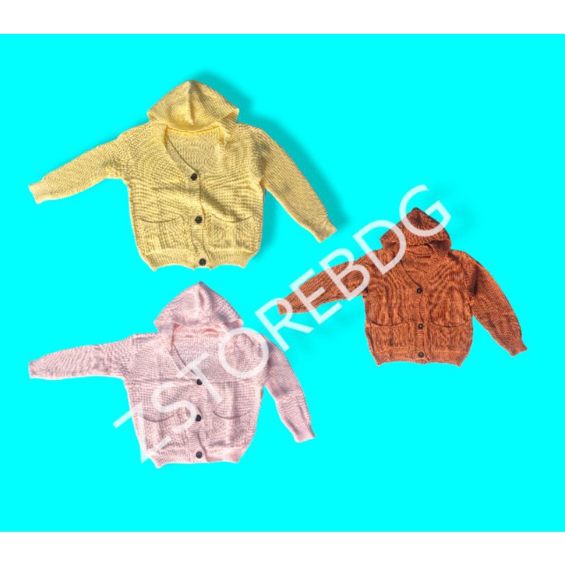 SWEATER RAJUT ANAK USIA 5-8 TAHUN-KARDIGAN KROP RAJUT-KARDIGAN HOODIE-HOODIE ANAK-SWETAER ANAK RAJUT