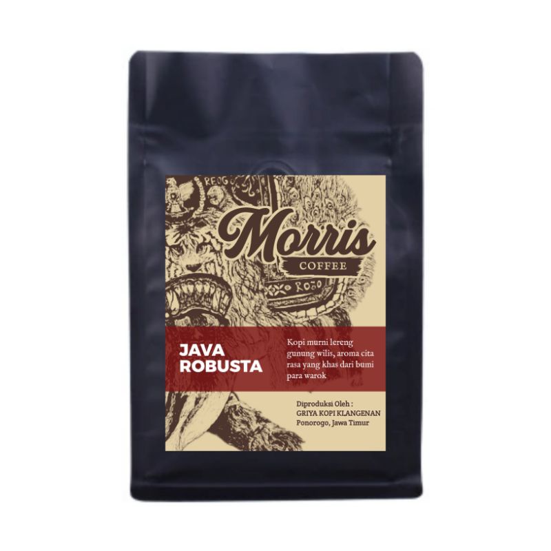 

Morris Coffee | JAVA ROBUSTA | 250 gr | Kopi Robusta Ponorogo