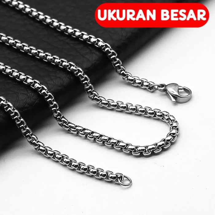 [Bayar di Tempat] Kalung Titanium Pria Wanita Kalung Titanium Anti Karat Seumur Hidup