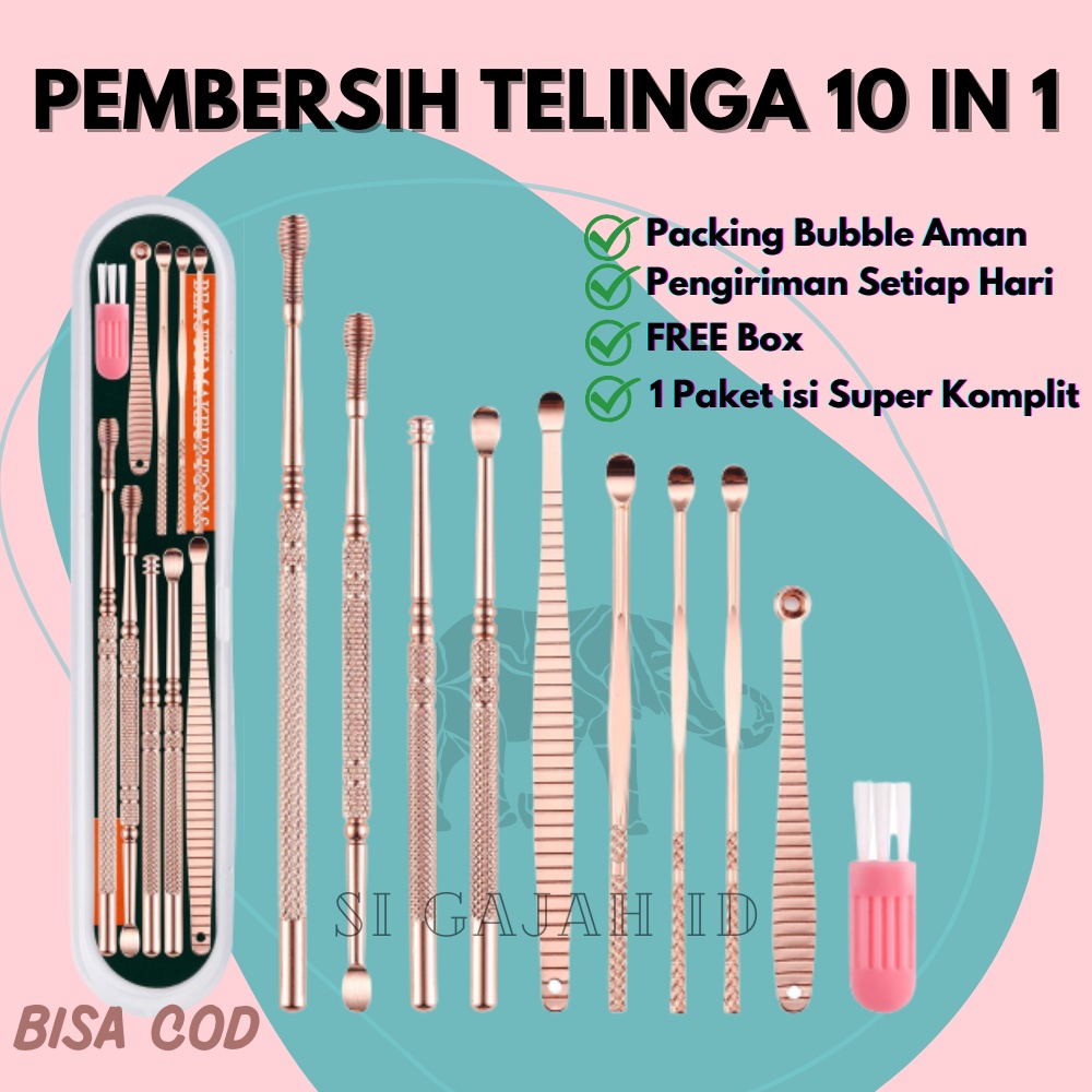 Pembersih Telinga Korek Kuping Ear Spoon Wax Picker with LED Light