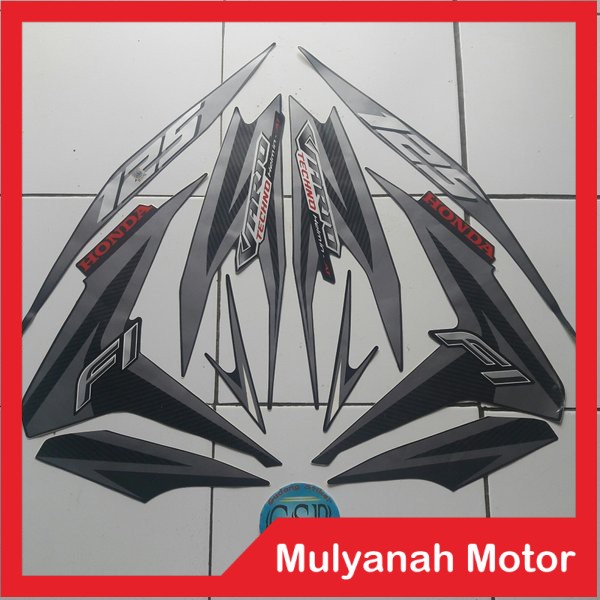 stiker Motor striping Vario Techno 125 Fi 2012 hitam