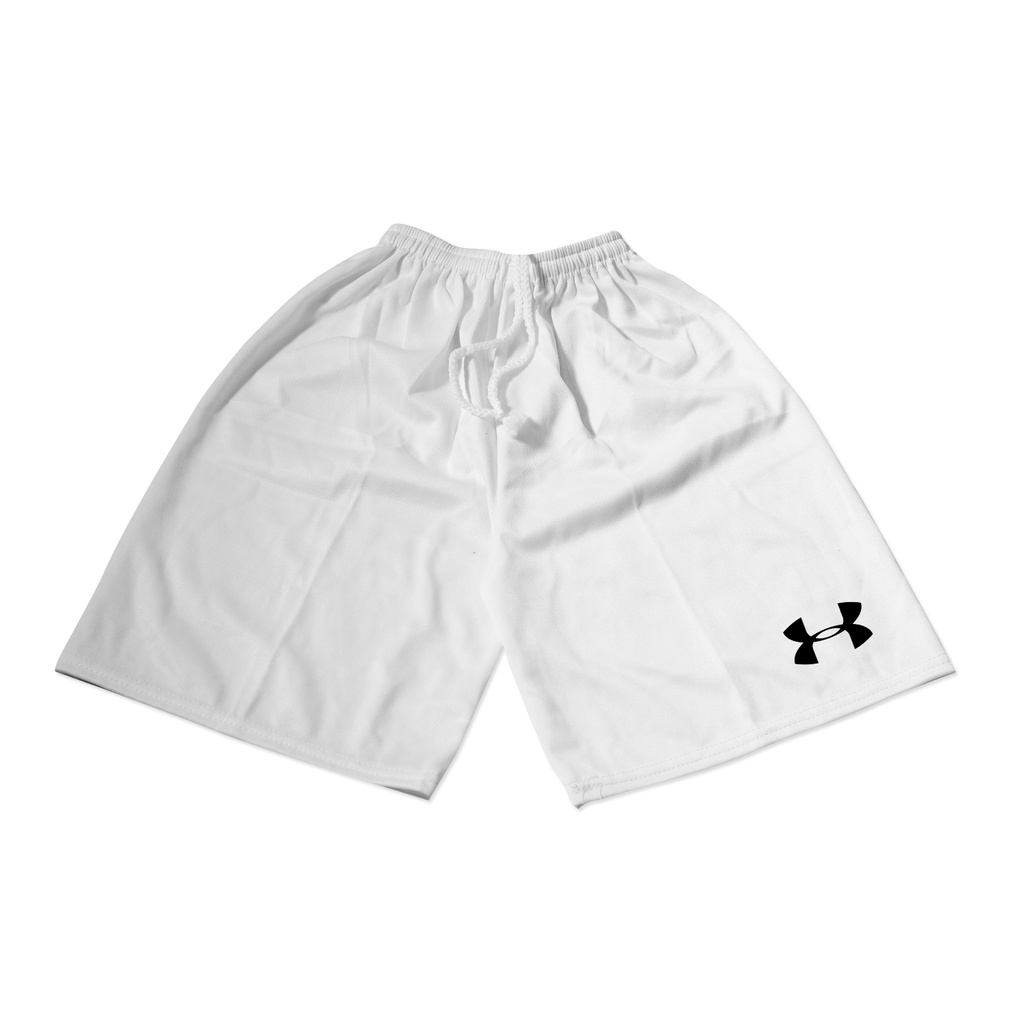 (1kg=7pcs) celana pendek polos pria/short pants men sport/celana olahraga santai polos hitam olahraga-PTH LOGO UNDER ARMOR