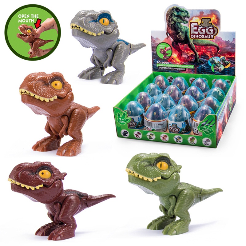 Mary Anak Mainan Puzzle Interaktif Jari Dinosaurus Warna Cerah Action Figure Portable Mainan Penggalian Arkeologis