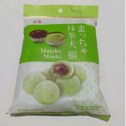 

Mochi Green Tea / Matcha Mochi 120g / Mochi Teh Hijau dengan Isi Kacang Merah 120g