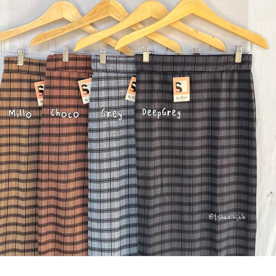 Modern.. ROK SPAN TARTAN Bestseller Rok Tartan Kotak Panjang | Rok Span Kotak Panjang