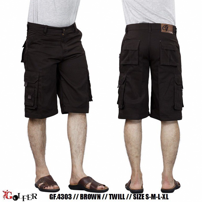 Celana Pendek Pria GF 4303 Distro Golfer Bandung / tactical short pants cargo pendek cowok murah