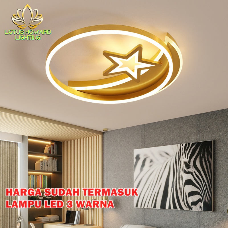 LAMPU PLAFON MINIMALIS MODERN  LED 3 WARNA MODEL XDY011 / LAMPU LED PLAFON MINIMALIS