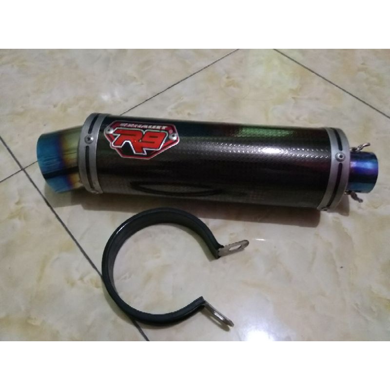 Slencer Knalpot Racing R9 Original Karbon Inlet 38