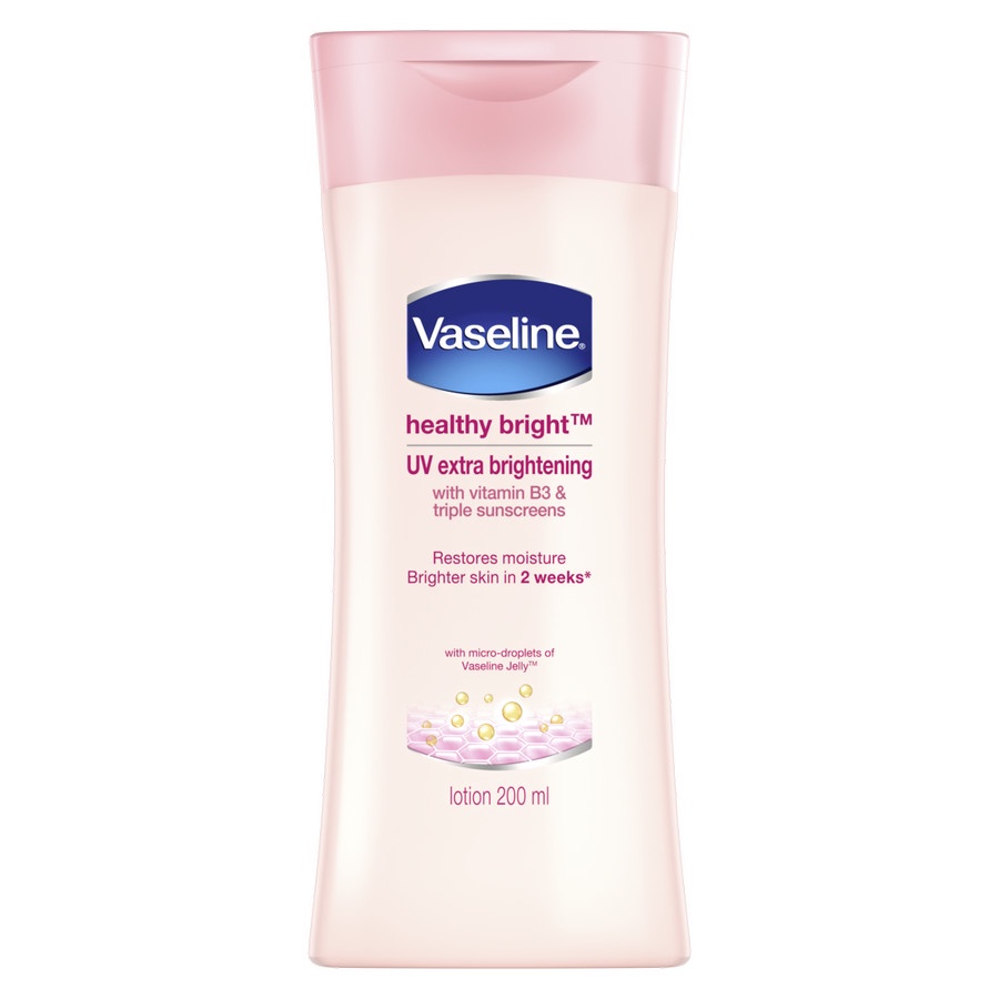 VASELINE HEALTHY BRIGHT UV EXTRA BRIGHTENING LOTION 200ML,100ML