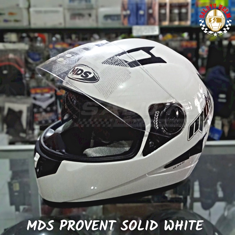 HELM MDS PROVENT WHITE FULL FACE DOUBLE VISOR