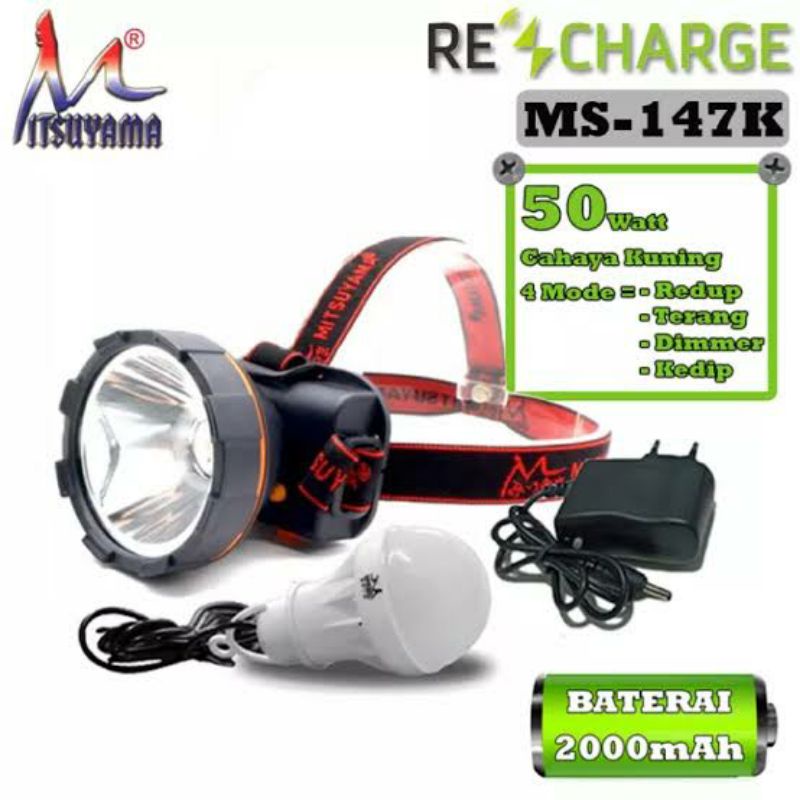 Senter Kepala Kuning Cahayanya