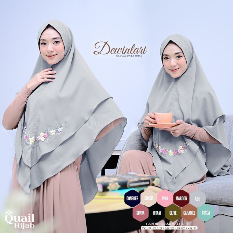 DEWINTARI QUAILHIJAB KHIMAR SYARI KHIMAR BORDIR KHIMAR PESTA KHIMAR KONDANGAN