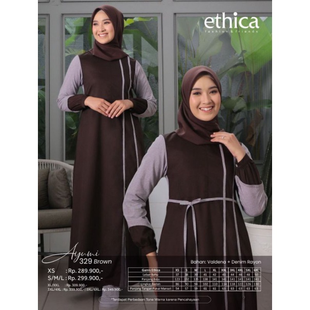 GAMIS ETHICA AYUMI 329 BROWN NAVY NEISYA