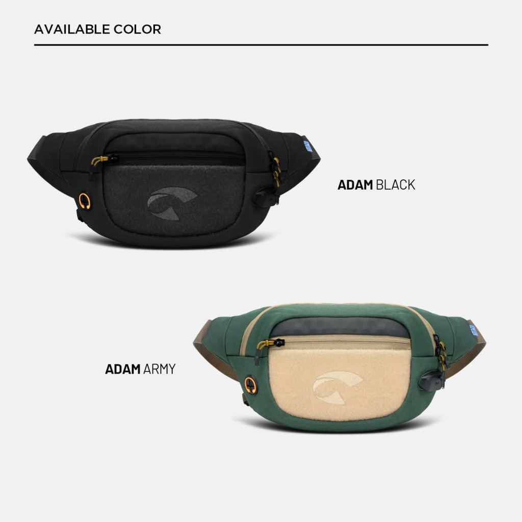 CHORAL - WAISTBAG ADAM | tas pinggang pria wanita | tas pinggang pria ORIGINAL kompartment besar | w