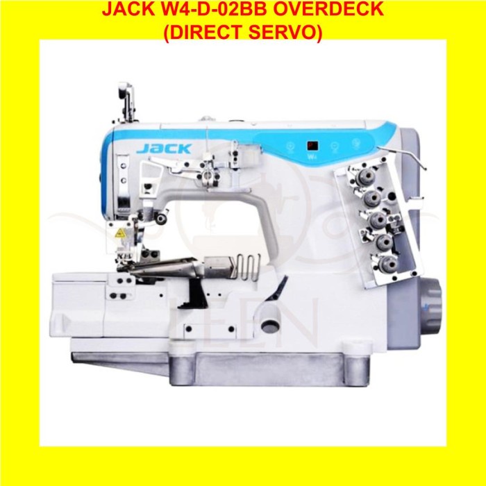 Mesin Overdeck Direct Servo Jack W4-D-02BB W 4 Overdek Jahit Kaos LEEN