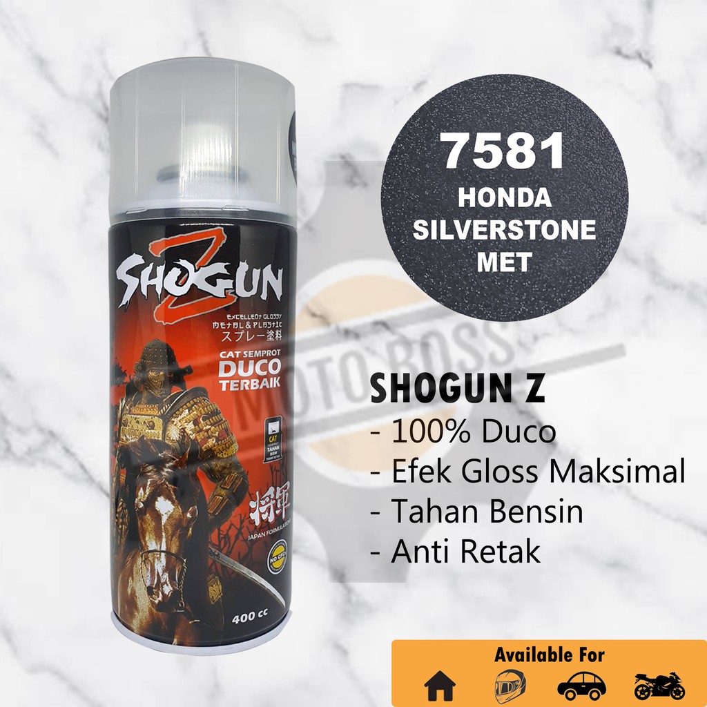 Cat Semprot Shogun Z Honda Silverstone Metallic / Grey Metalik 7581 - Pilok Pylox