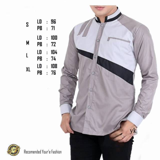 baju Koko pria Koko hadroh kekinian by F&R GRATIS peci rajut