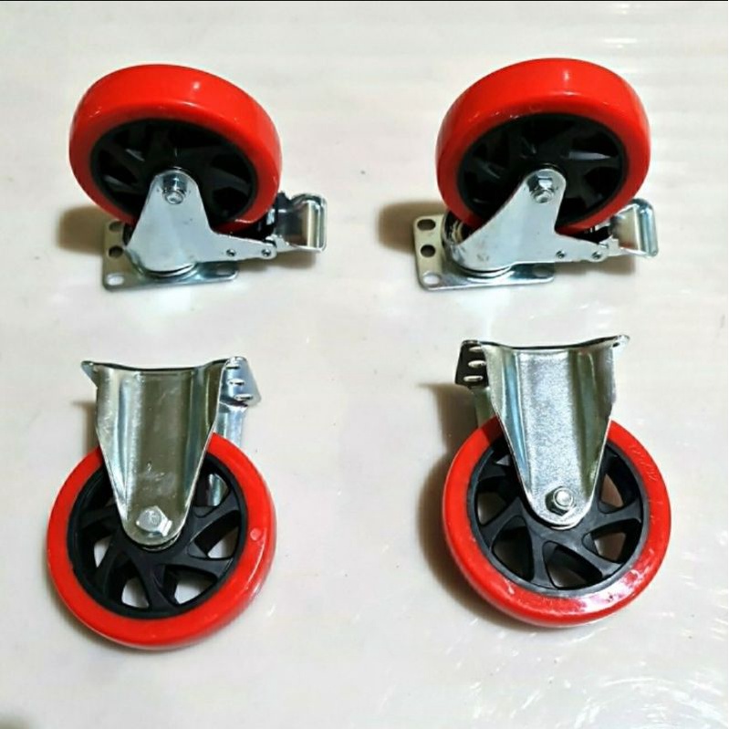 Roda caster Polyirethane 4inch 1set