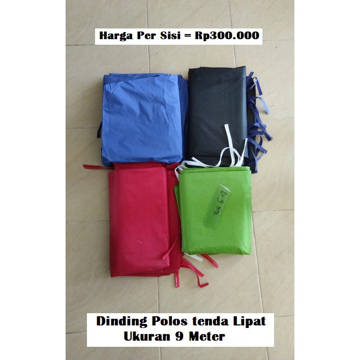 Dinding Polos Tenda Lipat Ukuran 9 Meter