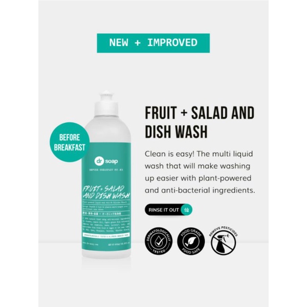 dr Soap Fruit Salad Dish Wash baby utensil sabun cuci buah sayur 500ml