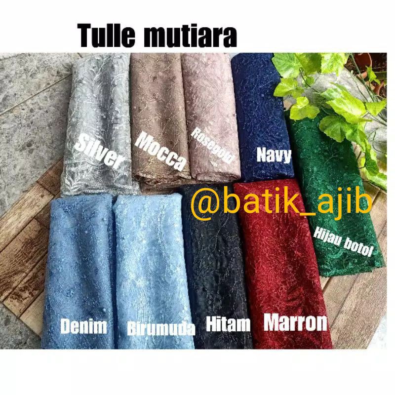 Kain Brokat Tile Mutiara Furing Kebaya
