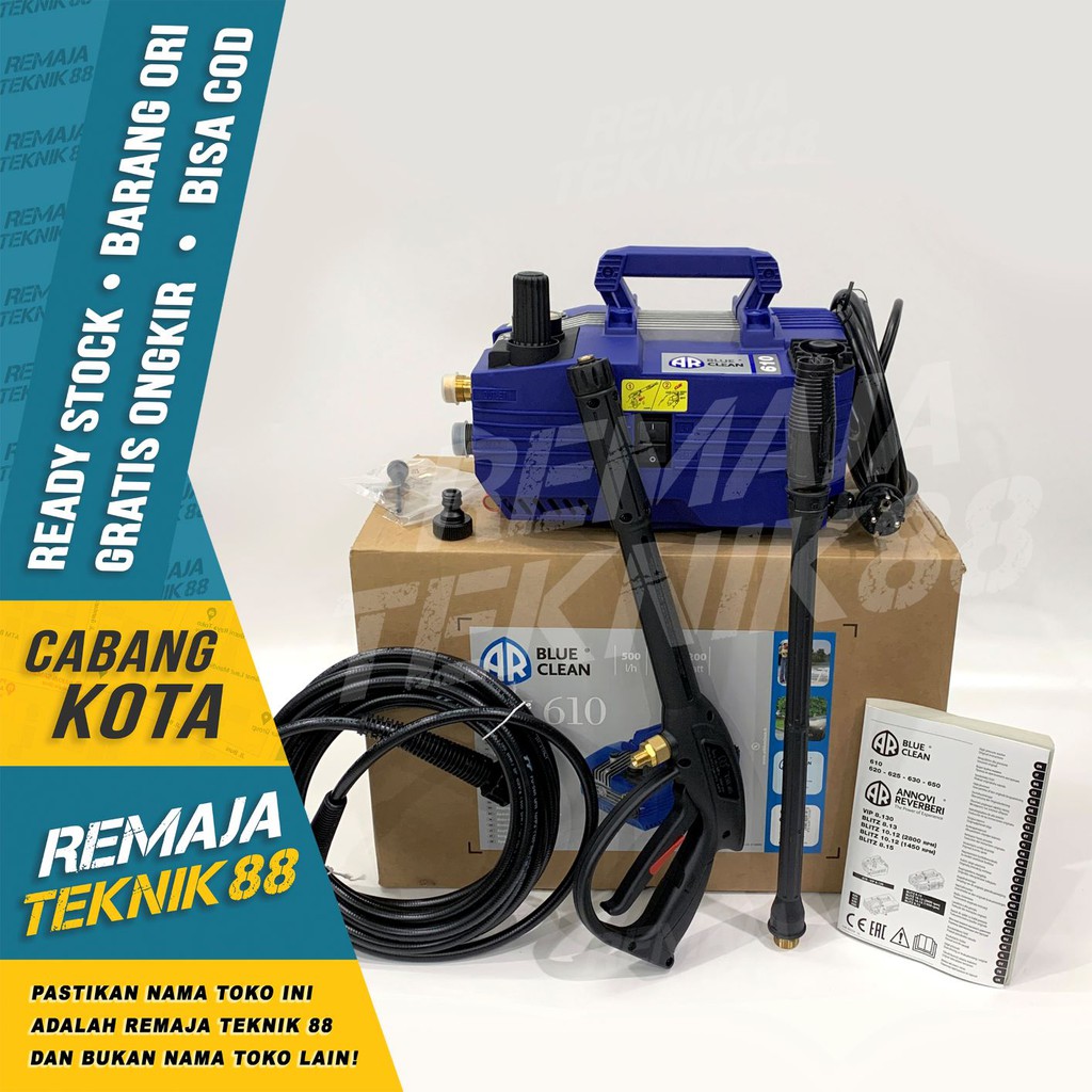 JET CLEANER LAKONI / MESIN STEAM BLUE CLEAN 610 / HIGH PRESSURE WASHER ANNOVI RIVERBERRI / 130 BAR