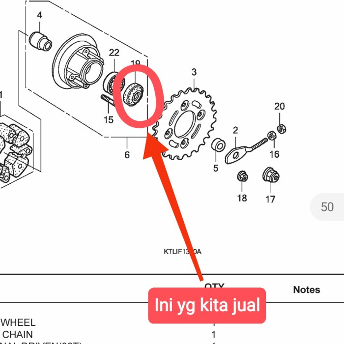 SIL SEAL NAP GIR RODA BELAKANG KIRANA. KHARISMA.SONIK.SUPRA GTR. CS1 27x40x4,5