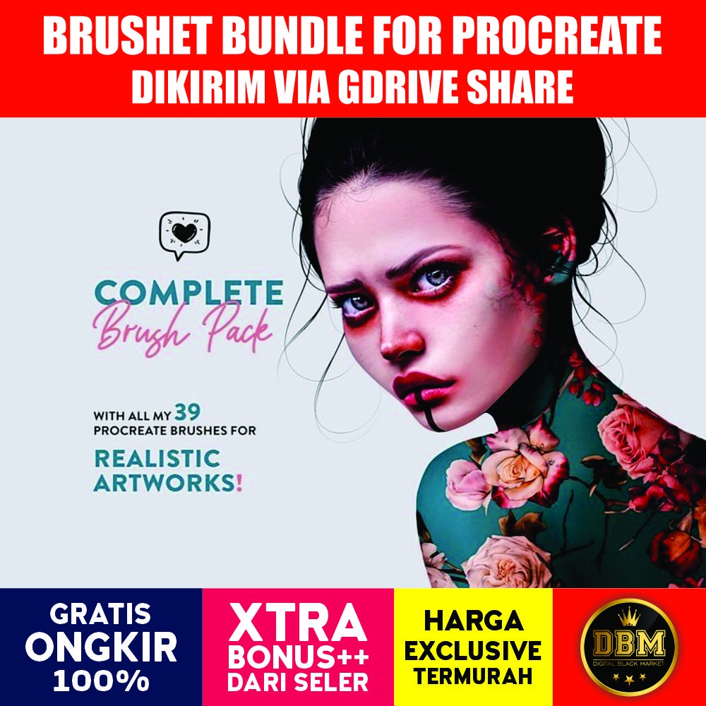 Complete Brush Pack with all my 39 Procreate Brushes Brushset