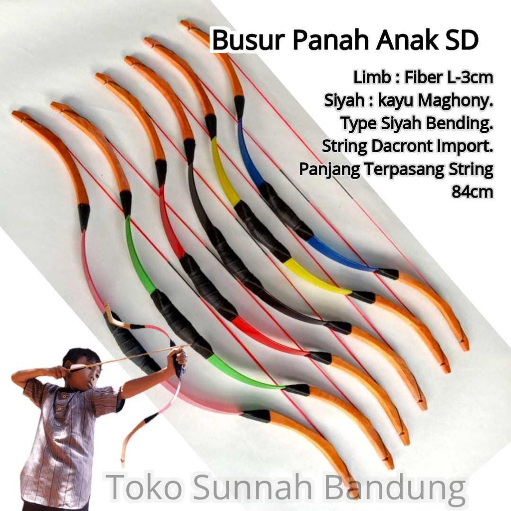 Paket SULTHAN TurkisyBow busur warna warni anak SD Standard Lomba