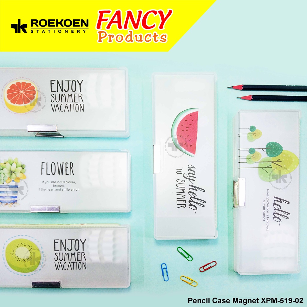 

XPM Pencil Case Plastik PP Besar Fancy XPM-519-02 Transparant Buah/Tumbuhan