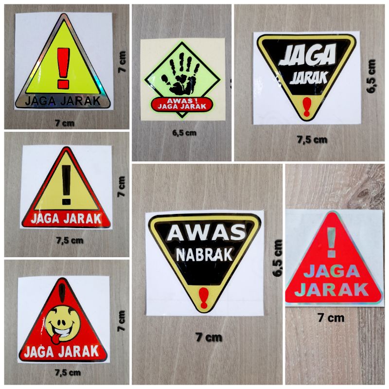 

STIKER CUTTING TUMPUK JAGA JARAK & AWAS NABRAK