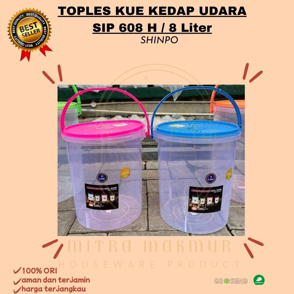 SALE!! SHINPO - TOPLES KUE PLASTIK BULAT KEDAP UDARA 8-14 LITER / TOPLES RAMADHAN / TOPLE + KRAN