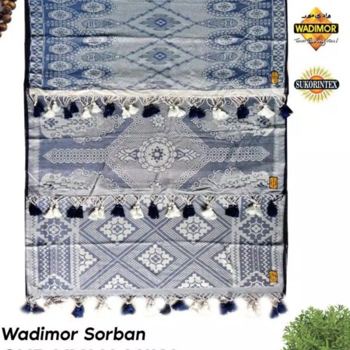 Sorban sorban wadimor subaiyah original - Sorban Pria - Sorban Muslim mewah - coklat muda, bercorak(