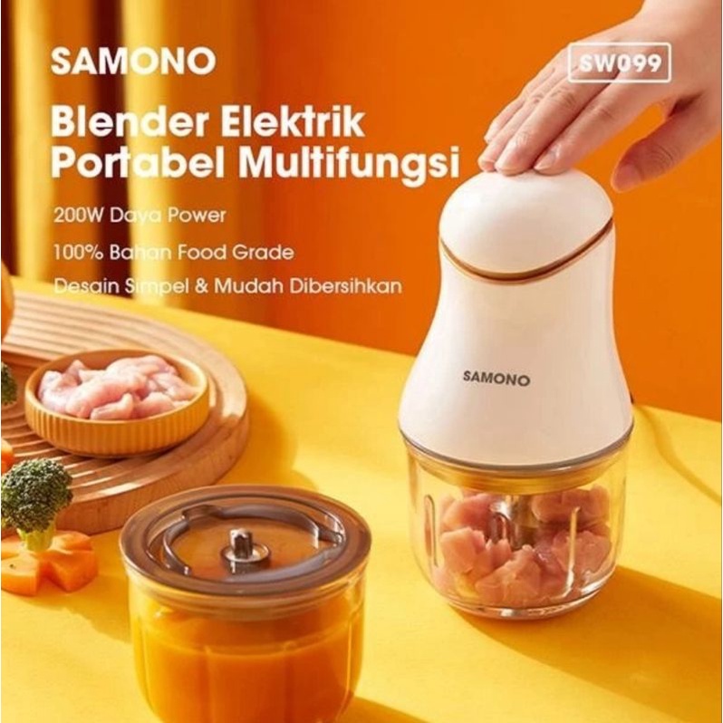 Chopper Mini SAMONO SW099 Food Processor Blender Daging 0.3L 200 Watt