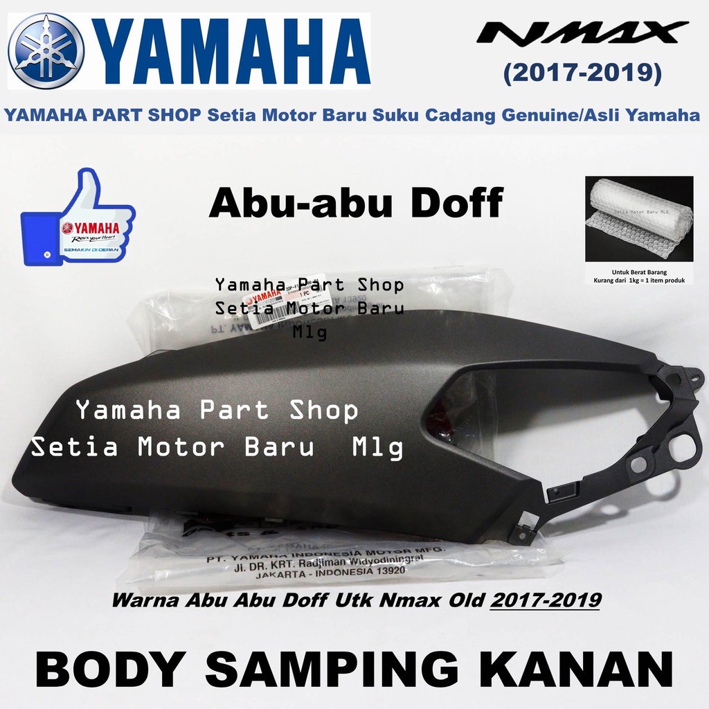 Cover Side Bodi Body Samping Abu Abu Doff Mat Grey Kanan N Max Nmax Old Asli Yamaha