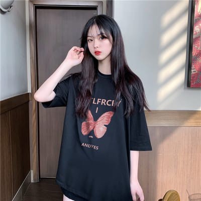 Kaos Wanita / Kaos Oversize / Kaos Jumbo/Oversize butterflypink