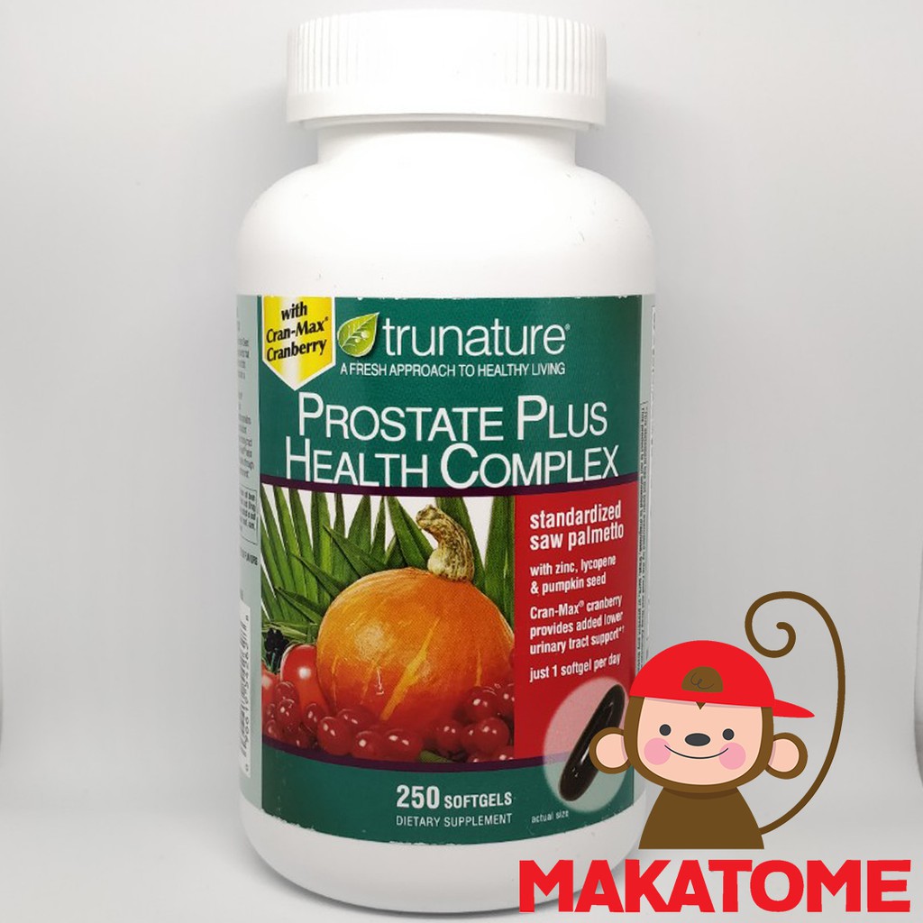 TRUNATURE Prostate Plus Health Complex 250 softgels Saw Palmetto zinc Tru nature True natur