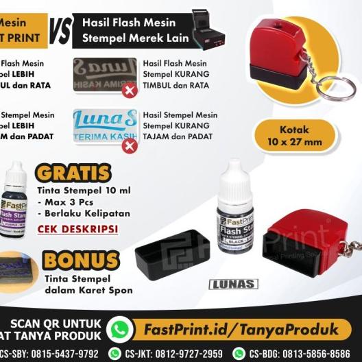 

Buat Stempel Flash Warna Murah Cepat GRATIS desain Kotak - Gantungan 10X27